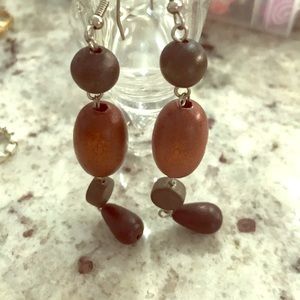 African Inspired Wooden Earrings